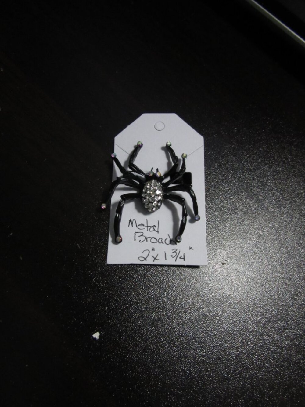 Black Widow - Adorable Spider Rhinestone Brooch-Pin